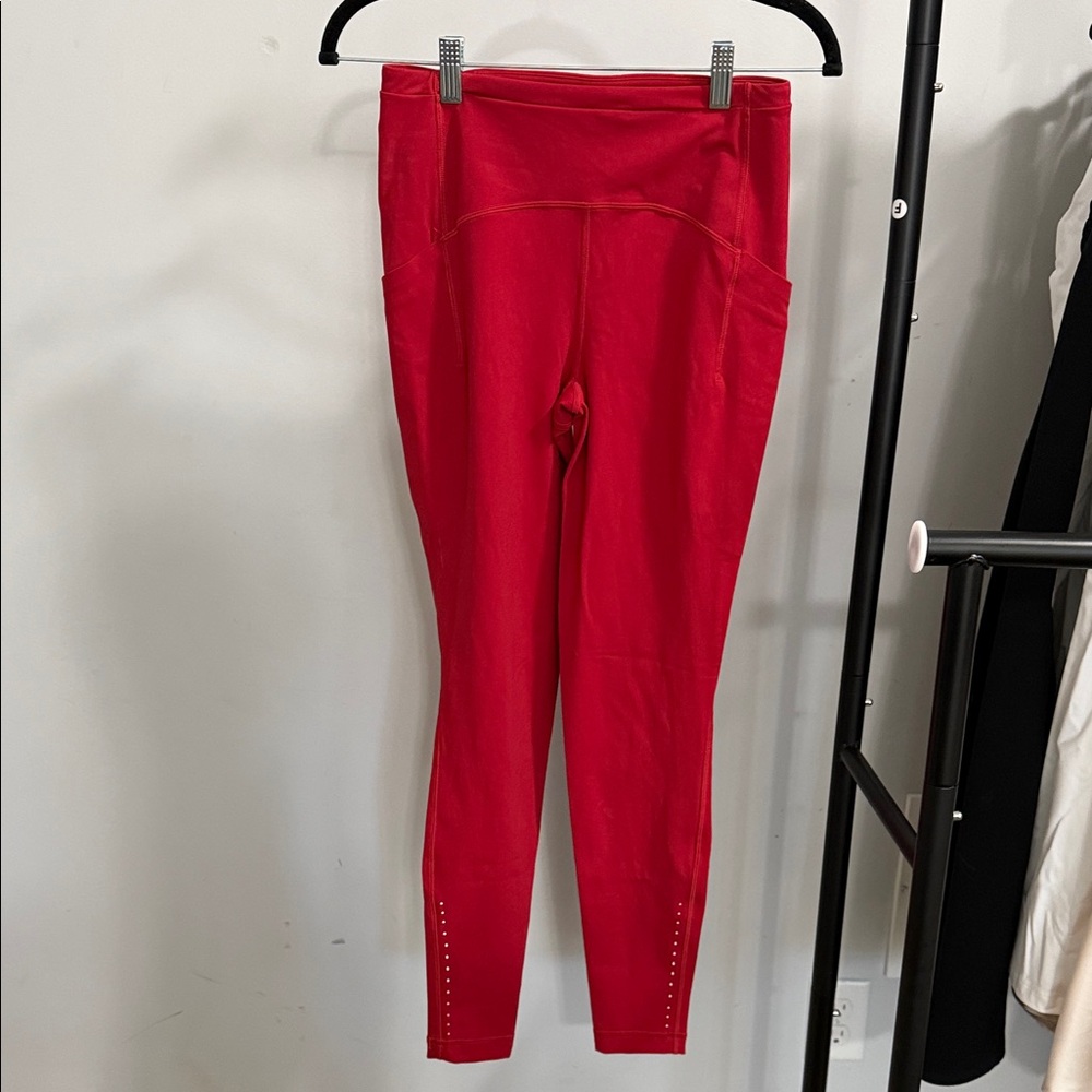 Lululemon Red High-Waisted Leggings
